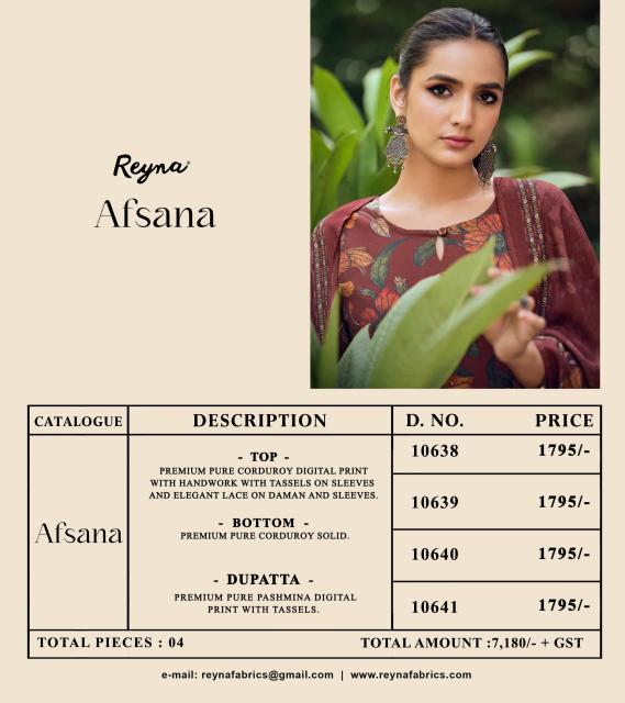 Reyna afsana cheapest dress material wholesaler in surat